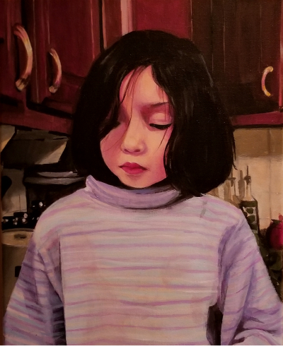 Acrylic Painting of My Little Sister